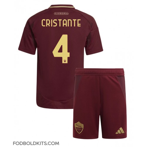 AS Roma Bryan Cristante #4 Hjemmebanesæt Børn 2024-25 Kortærmet (+ Korte bukser)